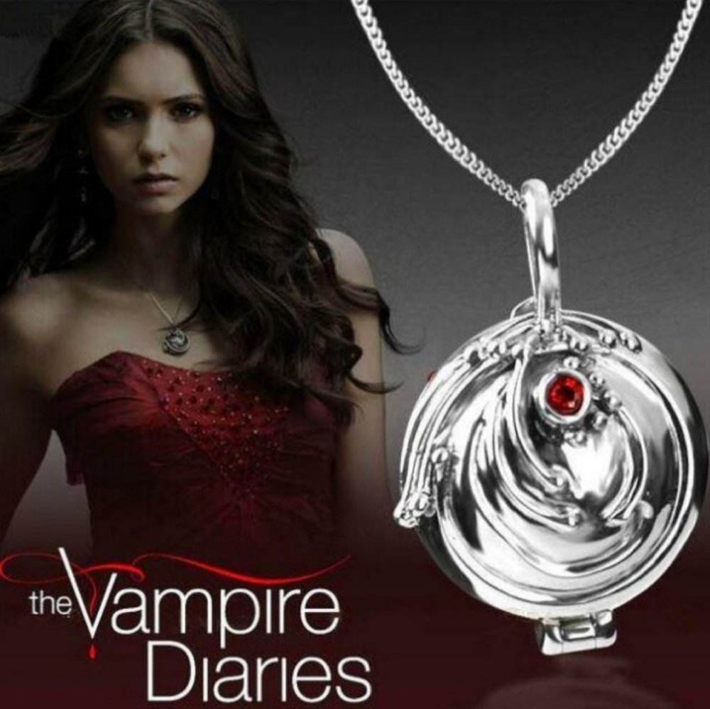 Silver Vampire Diaries Pendant Necklace
